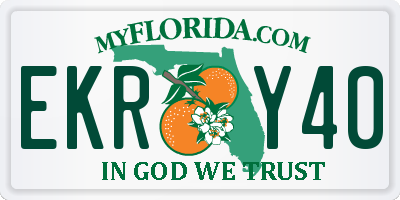 FL license plate EKRY40