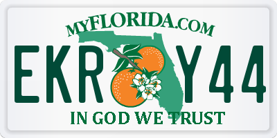 FL license plate EKRY44
