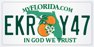 FL license plate EKRY47