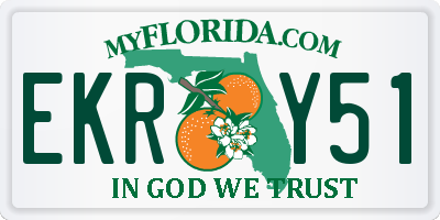 FL license plate EKRY51