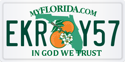 FL license plate EKRY57