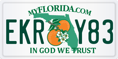 FL license plate EKRY83