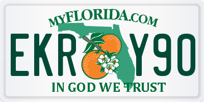 FL license plate EKRY90