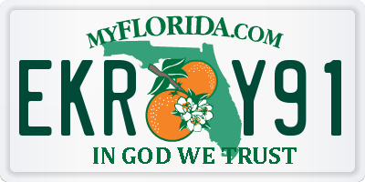 FL license plate EKRY91