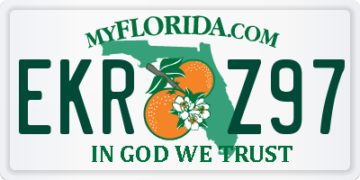 FL license plate EKRZ97