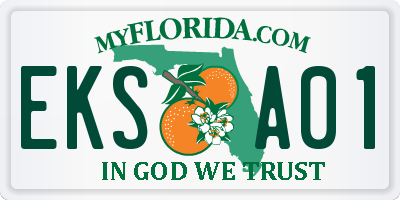 FL license plate EKSA01