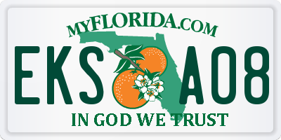 FL license plate EKSA08