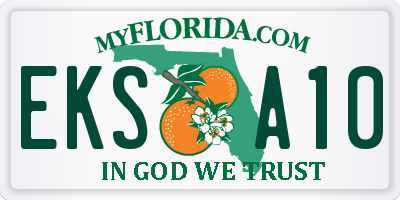 FL license plate EKSA10