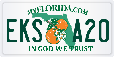 FL license plate EKSA20