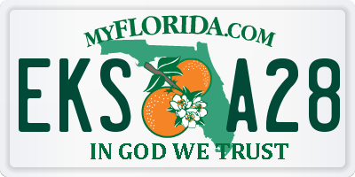 FL license plate EKSA28