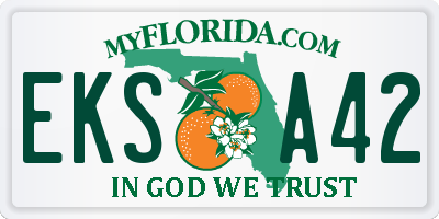 FL license plate EKSA42