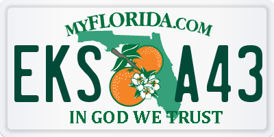 FL license plate EKSA43