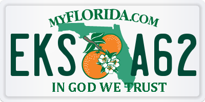 FL license plate EKSA62
