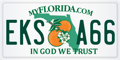 FL license plate EKSA66