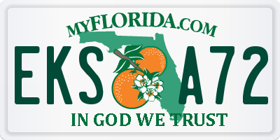 FL license plate EKSA72