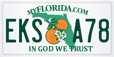 FL license plate EKSA78