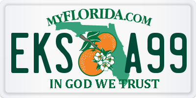 FL license plate EKSA99