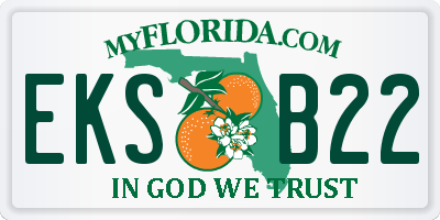 FL license plate EKSB22