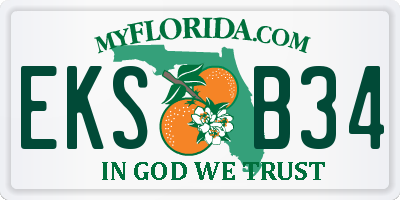 FL license plate EKSB34