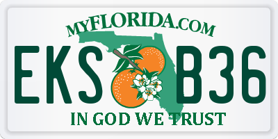 FL license plate EKSB36