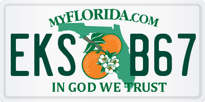FL license plate EKSB67