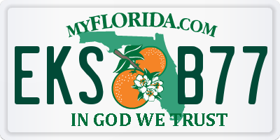 FL license plate EKSB77
