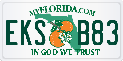 FL license plate EKSB83
