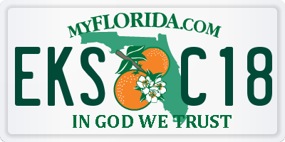 FL license plate EKSC18