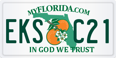 FL license plate EKSC21