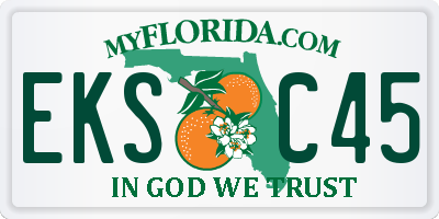 FL license plate EKSC45