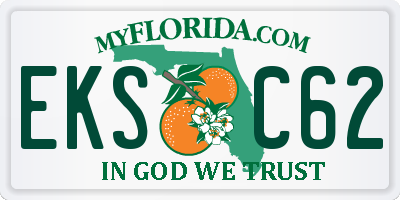 FL license plate EKSC62