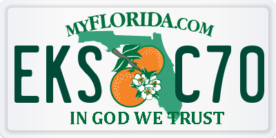 FL license plate EKSC70