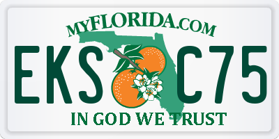 FL license plate EKSC75