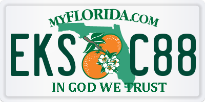 FL license plate EKSC88