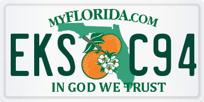 FL license plate EKSC94