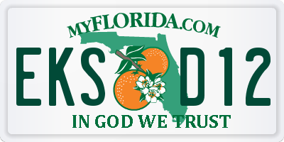 FL license plate EKSD12