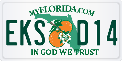 FL license plate EKSD14