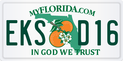 FL license plate EKSD16