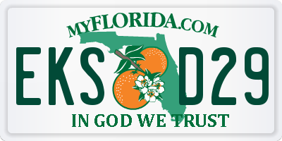 FL license plate EKSD29