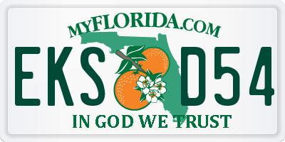 FL license plate EKSD54