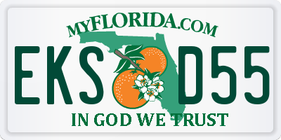FL license plate EKSD55
