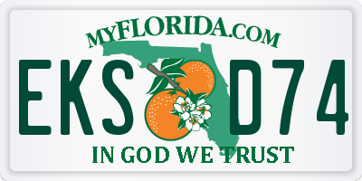 FL license plate EKSD74