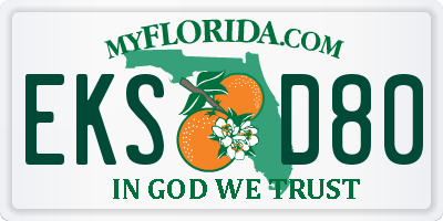 FL license plate EKSD80