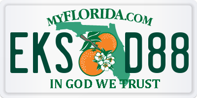 FL license plate EKSD88