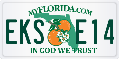 FL license plate EKSE14
