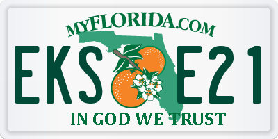 FL license plate EKSE21