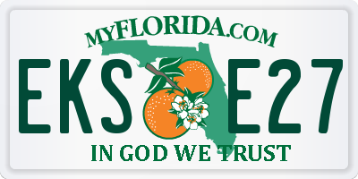 FL license plate EKSE27