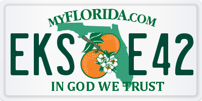 FL license plate EKSE42