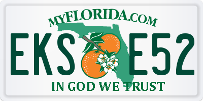 FL license plate EKSE52