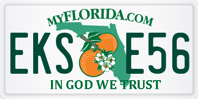 FL license plate EKSE56